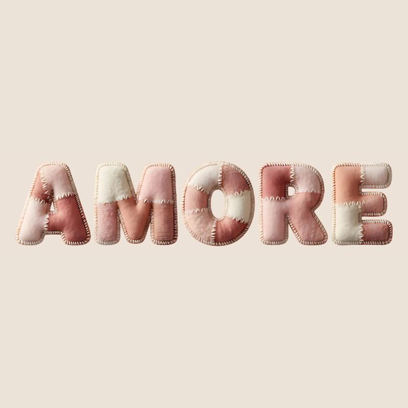 Amore Plush Stitch Patchwork Gift