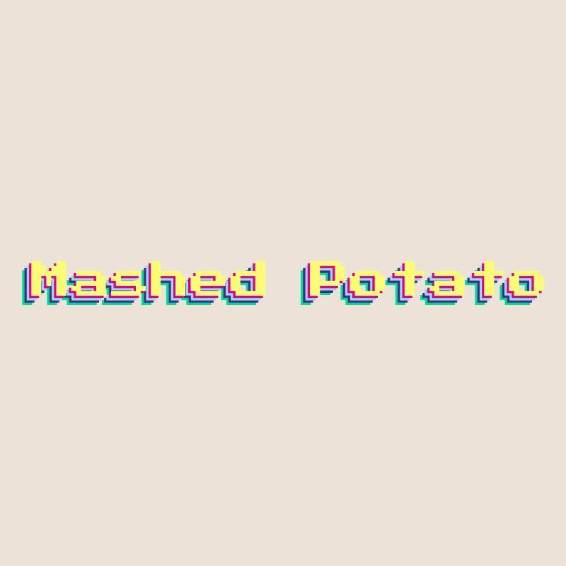 Mashed Potato - mashed potatoes 90s word colorful