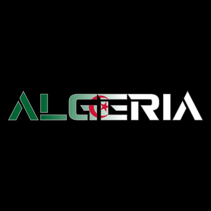 Lettrage Pays - ALGERIA - Drapeau Algérie