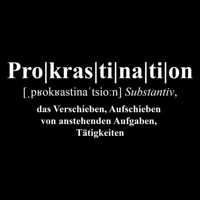 Prokrastination Def. weiß
