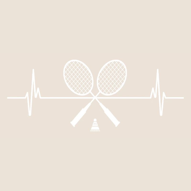 Tennis Racket Heart Rhythm Pattern