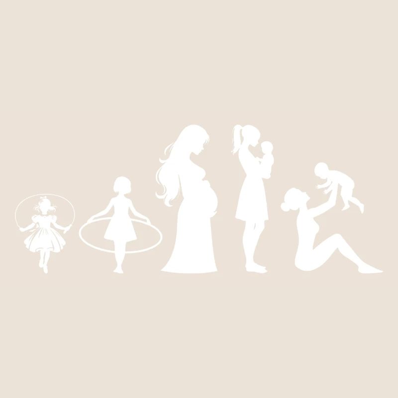 Evolution Mama Muttertag kind Familie