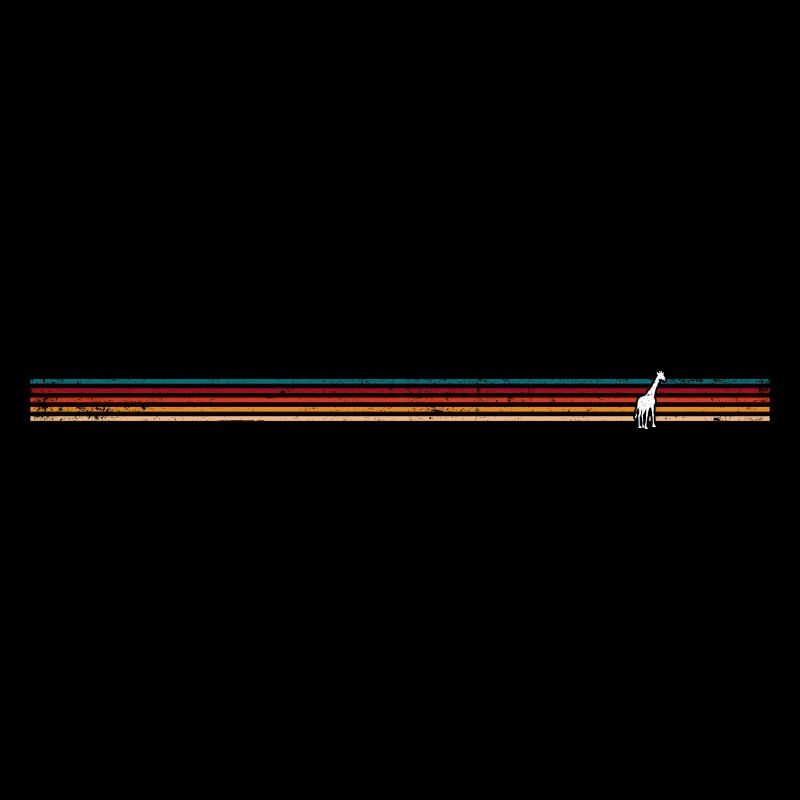 Giraffe on Colourful Stripe Backdrop