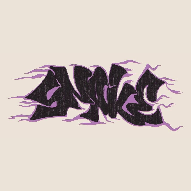 serpent main graffiti dessiner pourpre