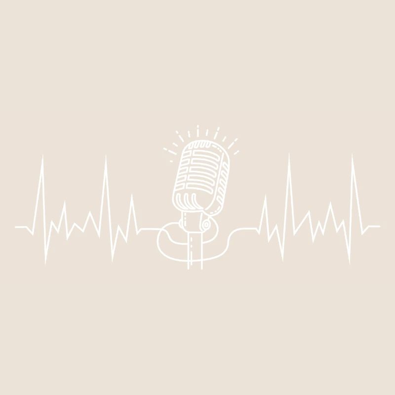 wave line microphone white