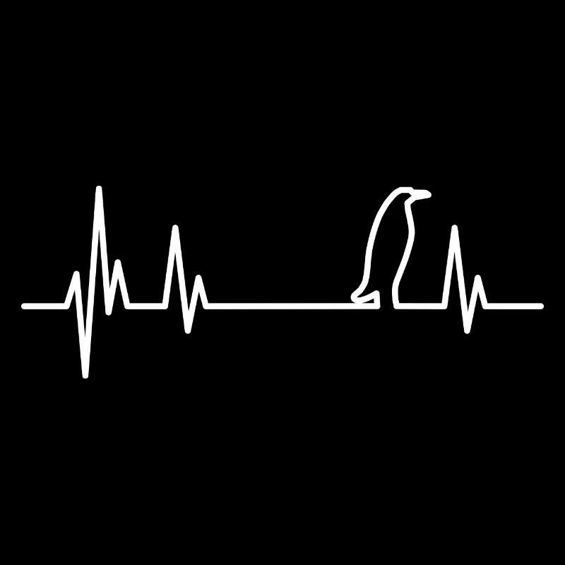 Penguin heartbeat white
