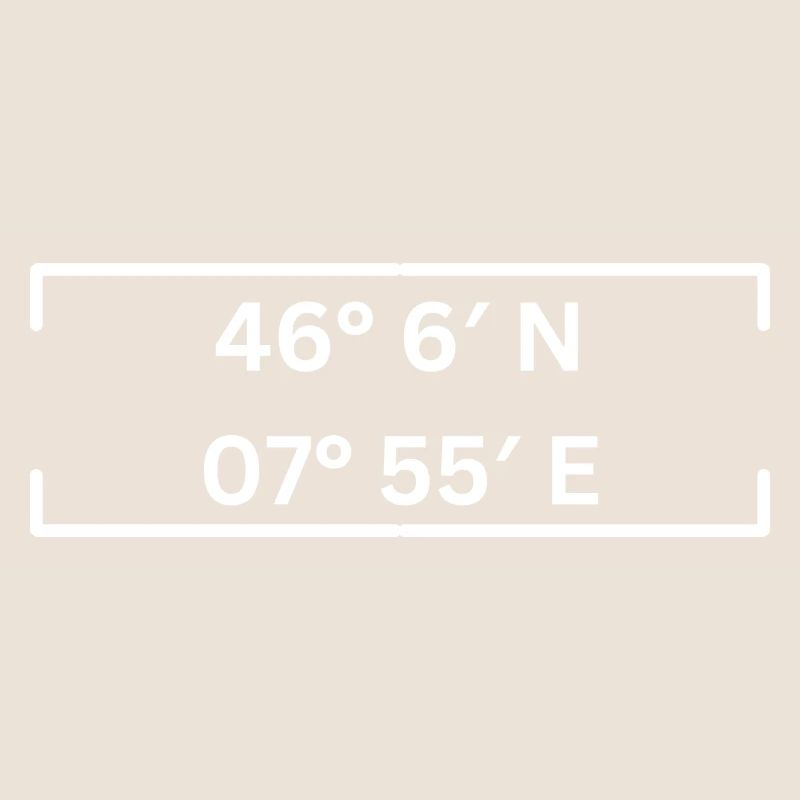 Coordinates Saas-Fee Minimalist