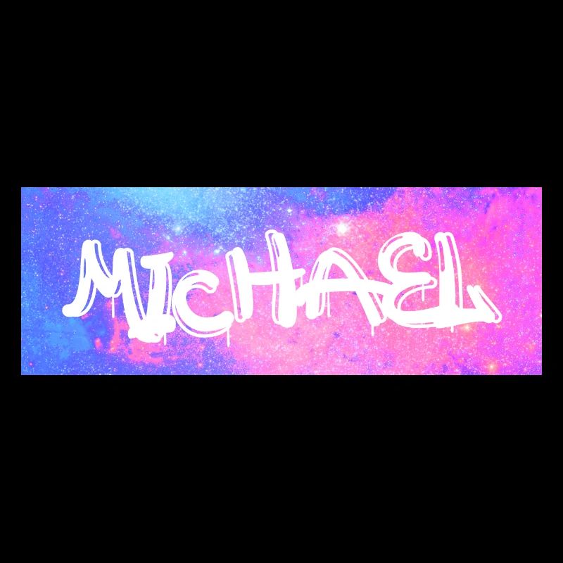 Michael Name Geschenk Geschenkidee Galaxie