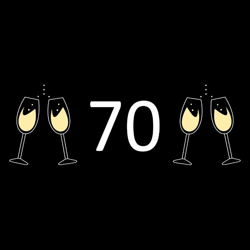 70e anniversaire 70 ans 70 Numéro 70 Blanc