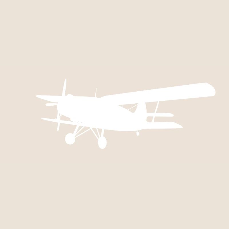 Avion biplan, silhouette
