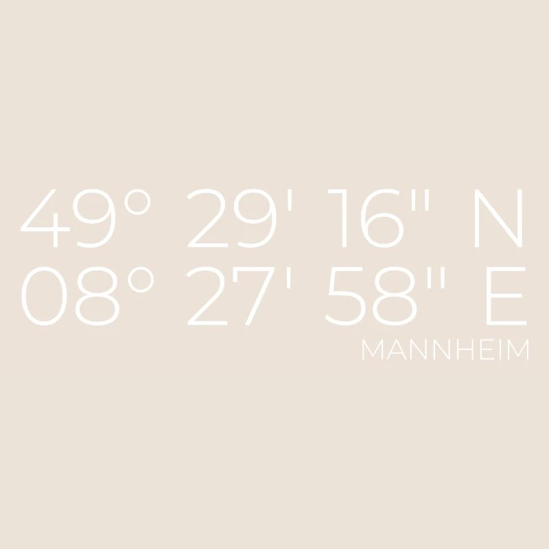Coordinates Mannheim