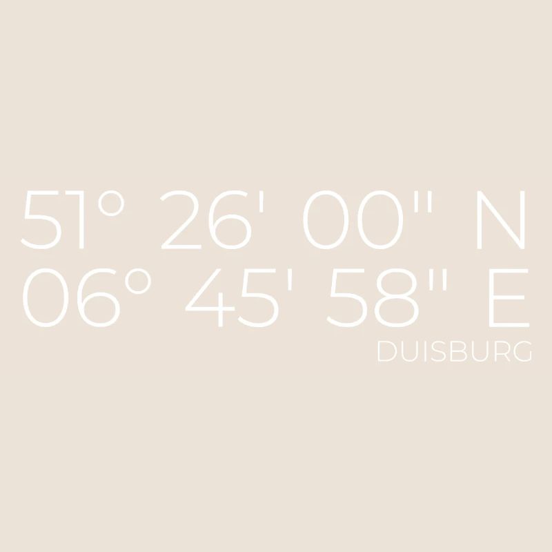 Coordinates Duisburg