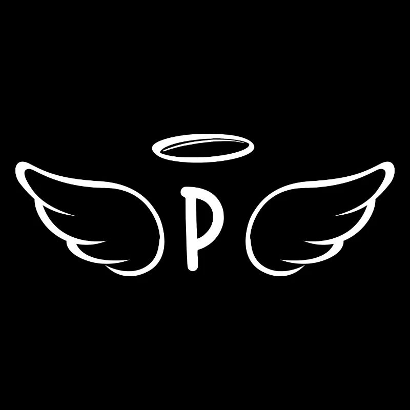 Lettre p ailes d’ange
