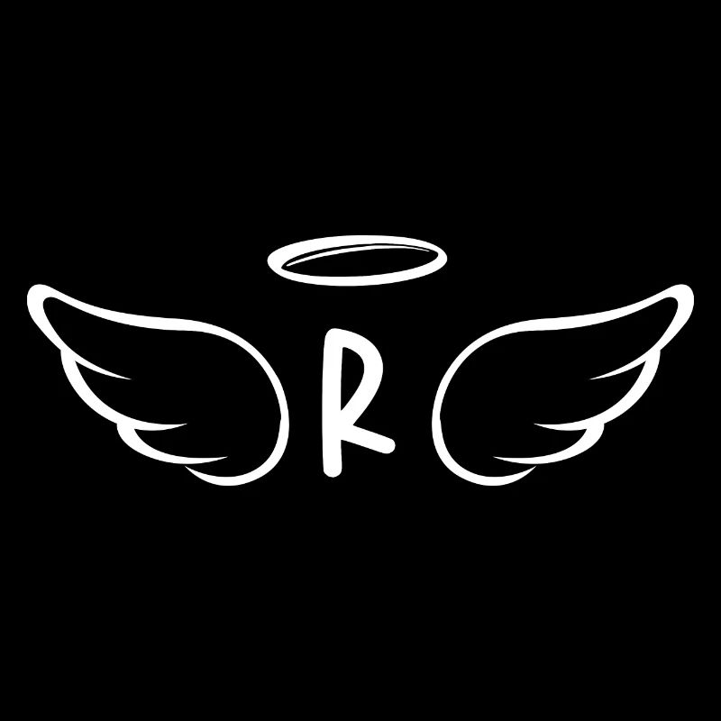 Lettre r ailes d’ange