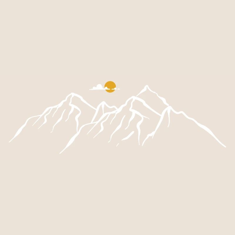 Minimalist Mountain Range Artwork