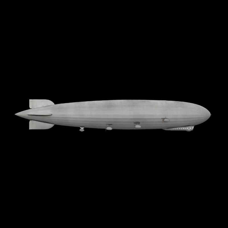 Zeppelin, dirigeable, aviation, vue latérale