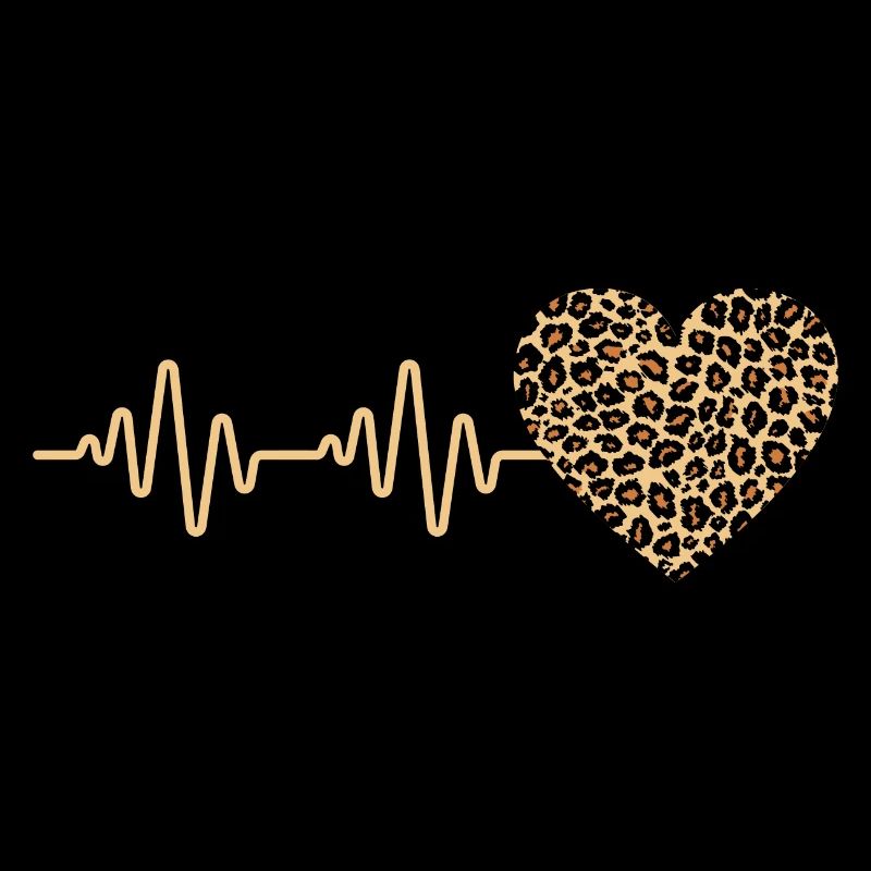 Herz Leopard Herz Herzschlag Geschenkidee