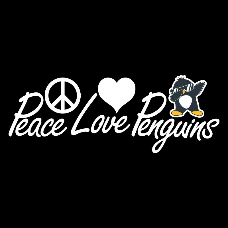 Liebe Frieden Pinguine Lustiger Tupfer Cooler Pinguin Dabben
