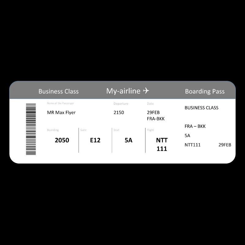 Boarding Pass Business Class