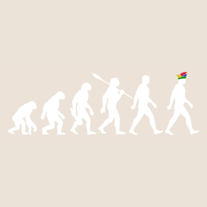 Evolution - Karneval - Narrenkappe - Verkleidung