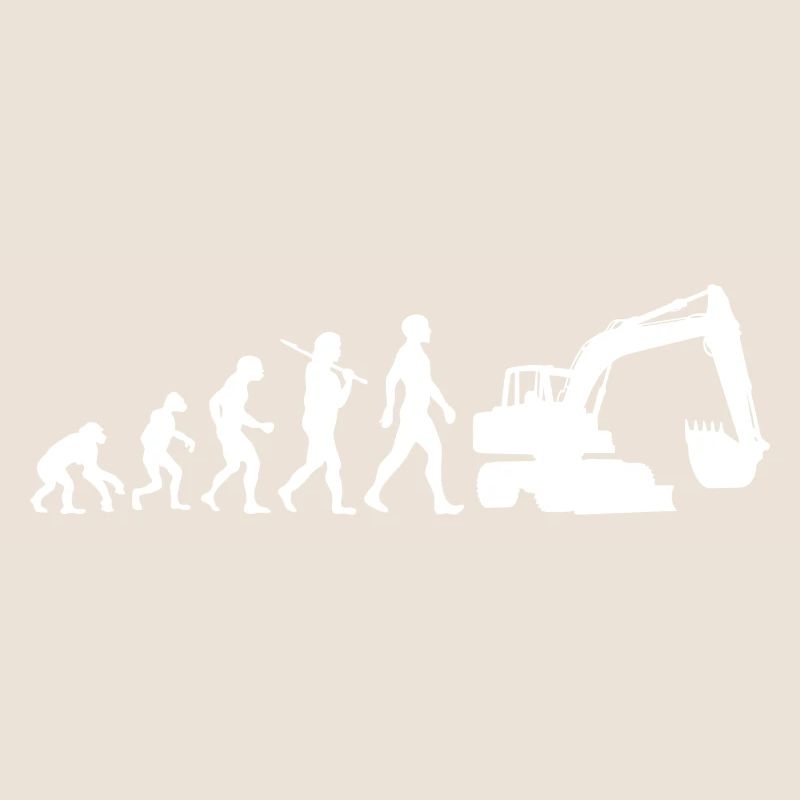 Bagger Evolution Silhouette Geschenk