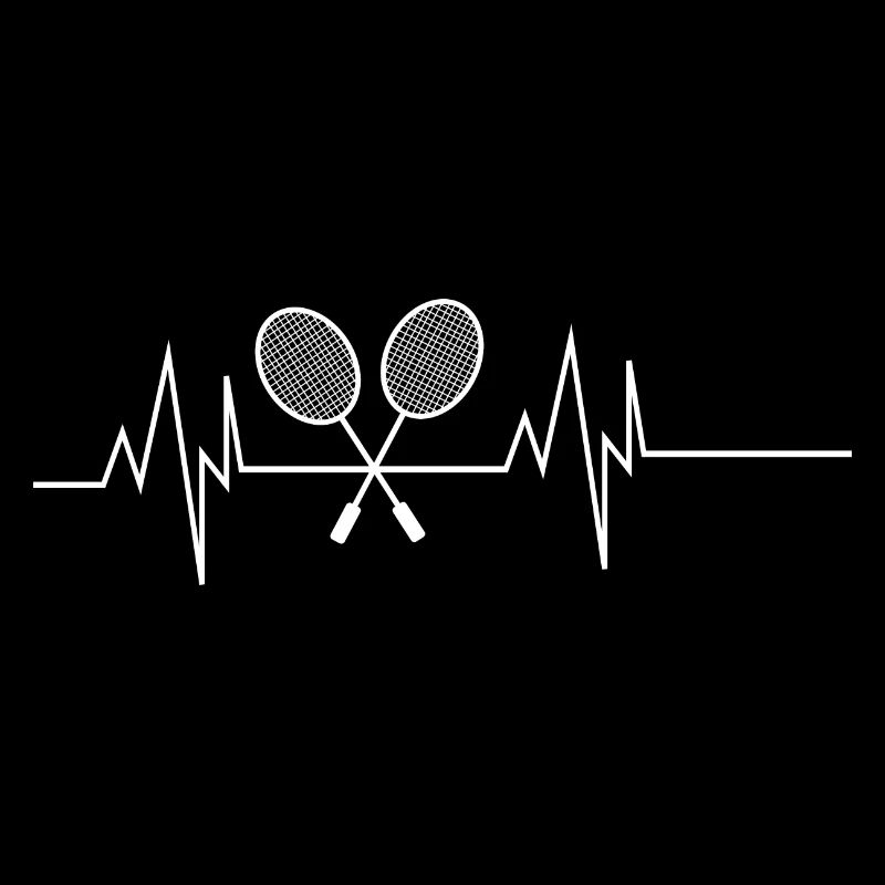Badminton Schläger Herzschlag