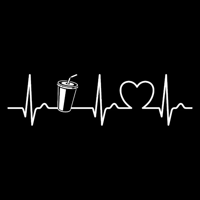 Gobelet - Courbe ECG - Courbe du cœur - Pouls - Alimentation