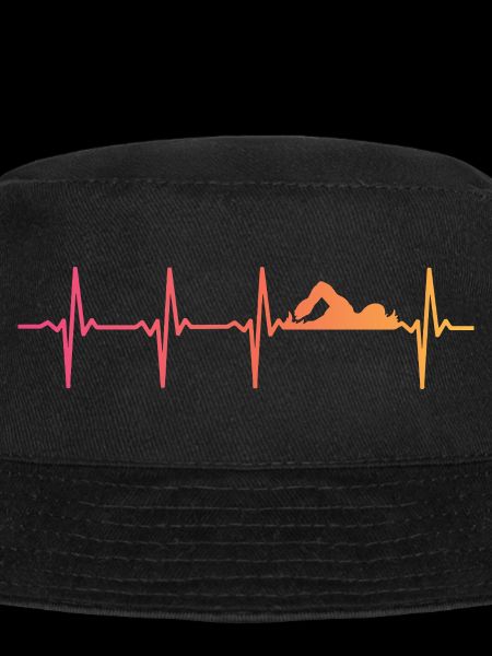 Swimming sunset heartbeat swimmer gift