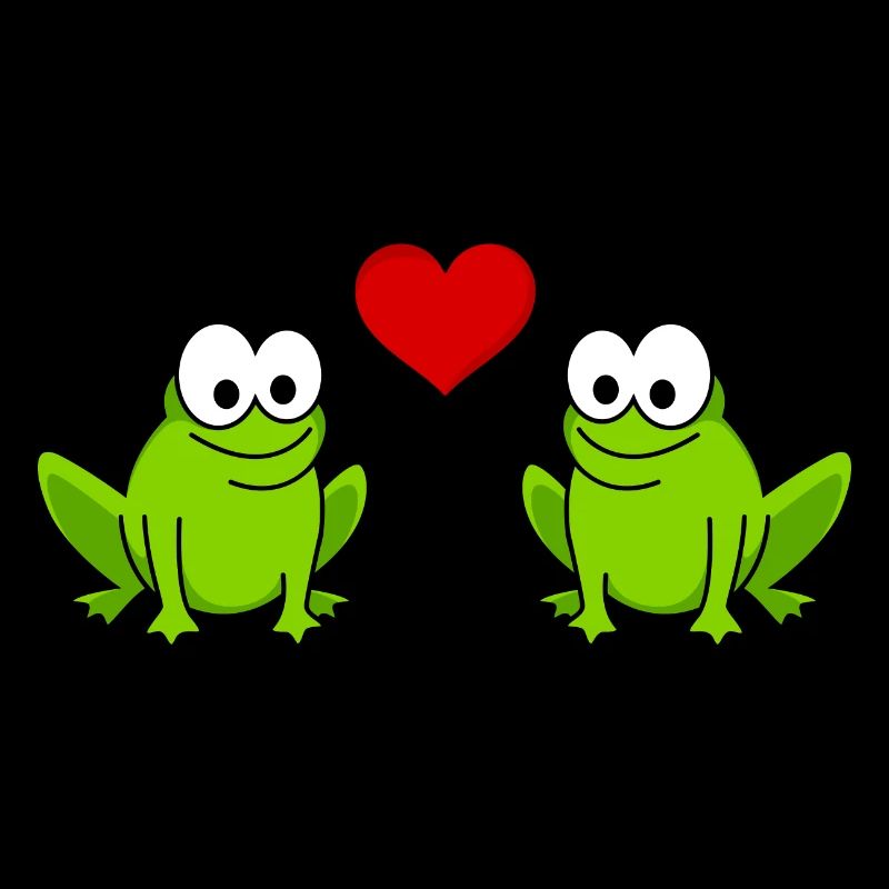Frosch Comic Paar liebe