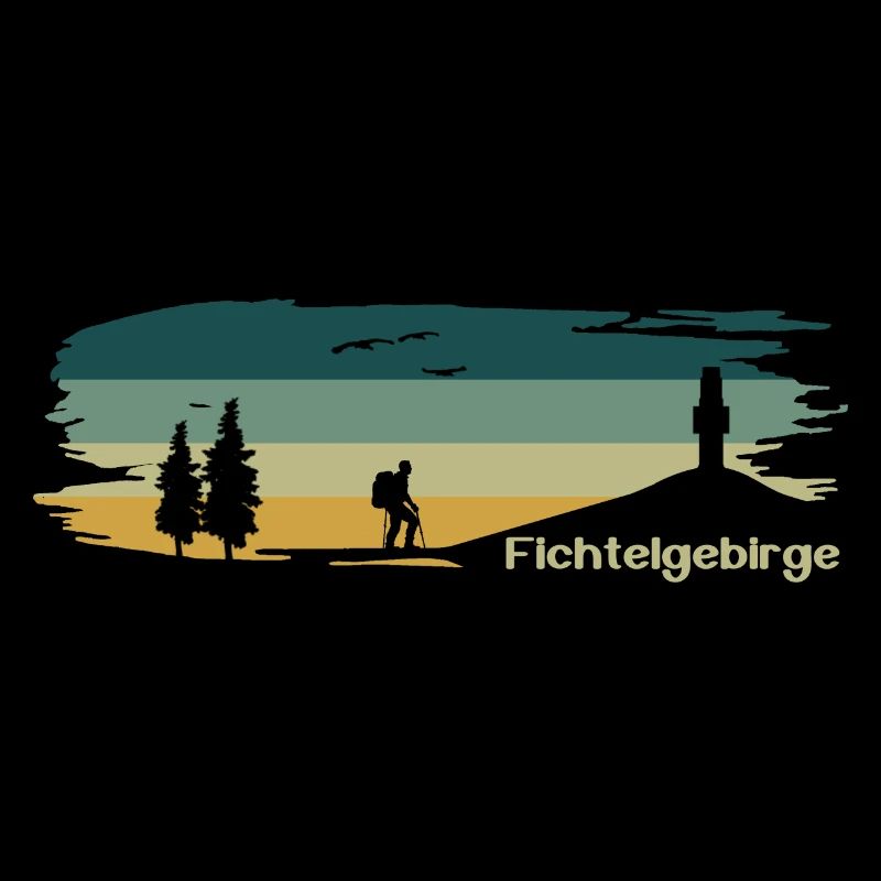 Fichtelgebirge Wanderer Schneeberg