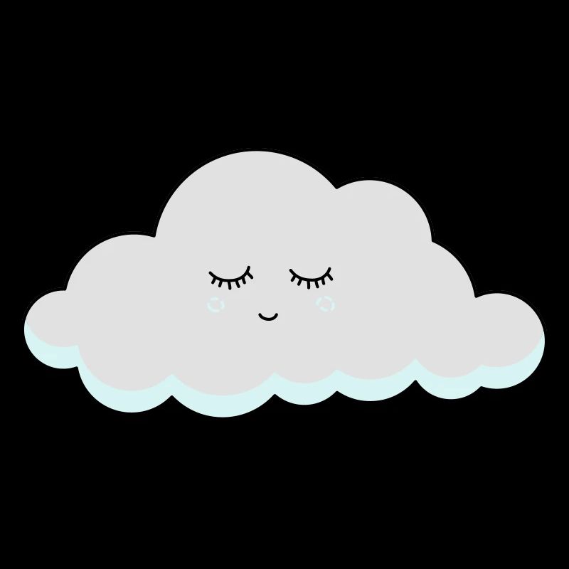 Schlaf Wolke mit Wimpern