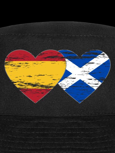Espagne Ecosse drapeau coeur utilisé