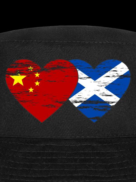 Ecosse Chine drapeau coeur utilisé