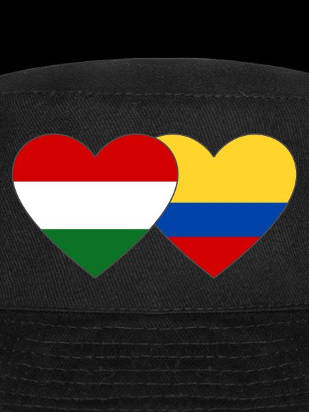 Hongrie Colombie Drapeau Coeur