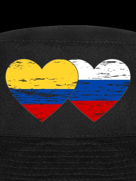 Colombie Russie drapeau coeur utilisé