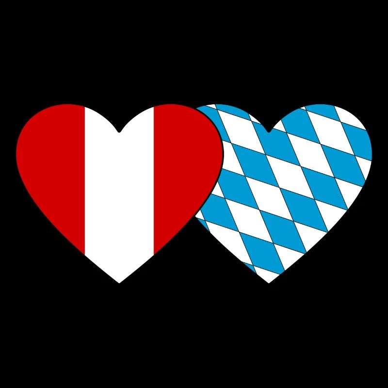Pérou Bavière Drapeau Coeur