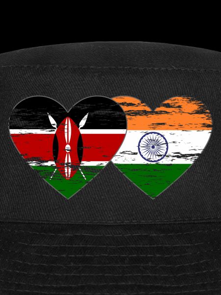 Kenya Inde Drapeau Coeur Utilisé