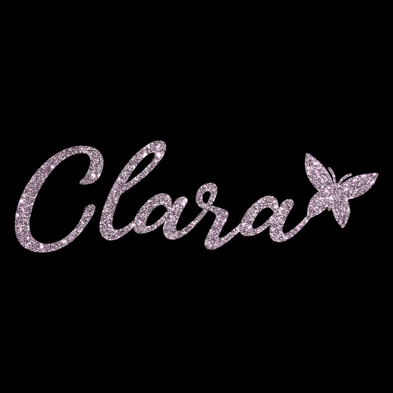 Clara nom prénom rose papillon