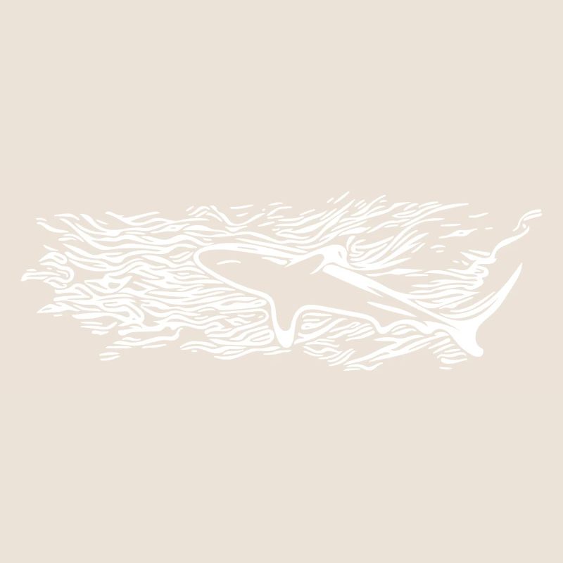 Silhouette de surface de requin