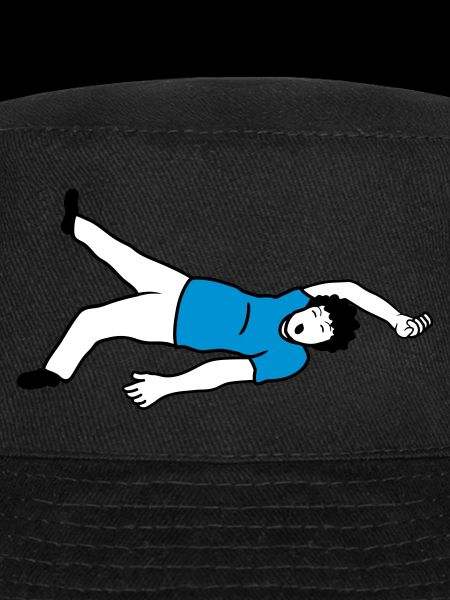 Passed out man design