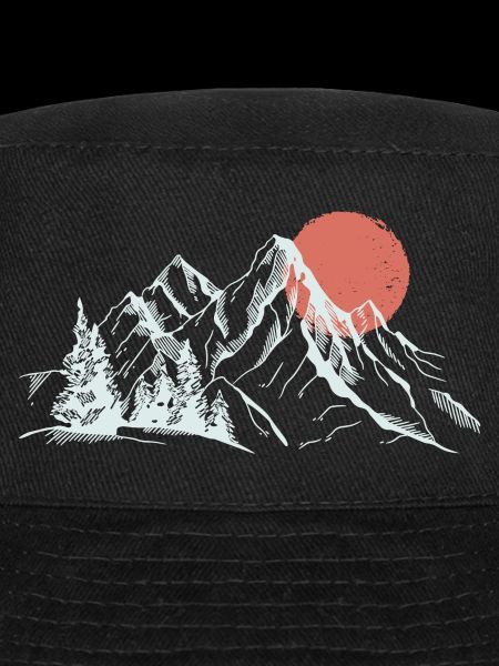 Crimson Sun Over Snowy Peaks