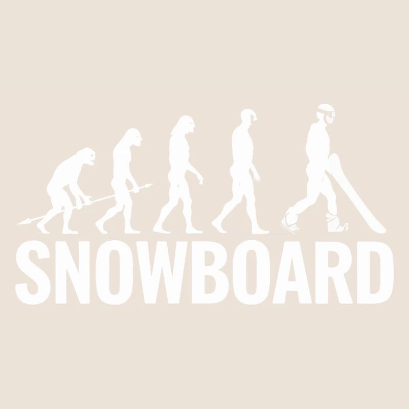 Evolution zum Snowboarder - Lustige Kunst