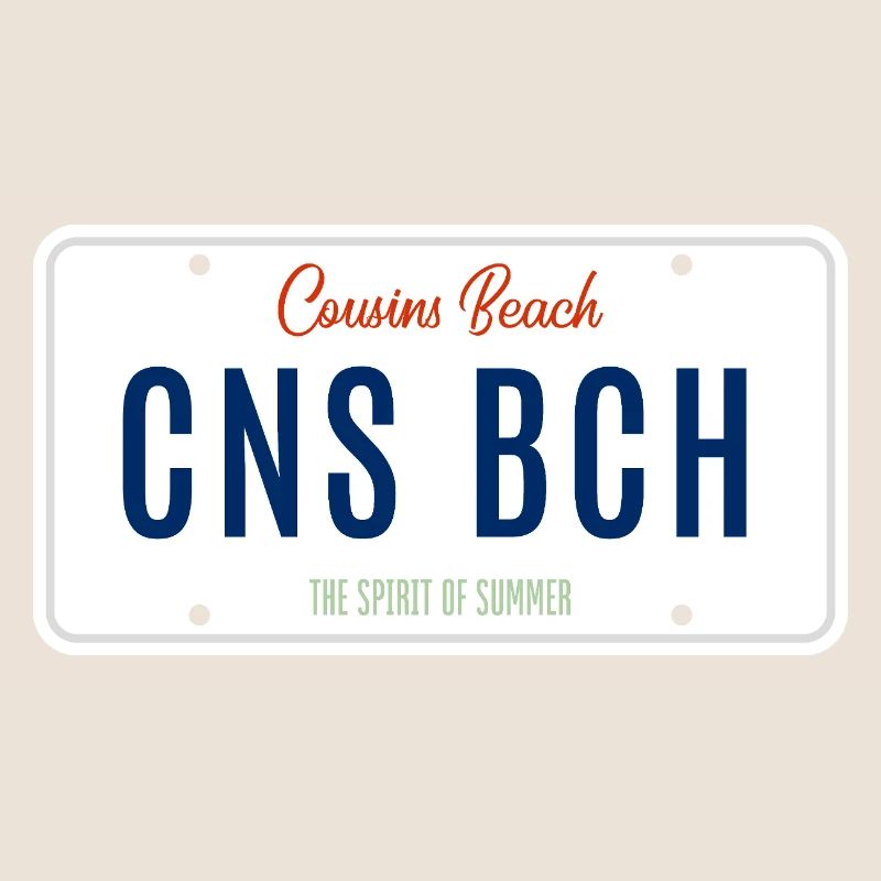Plage Cousins – Plaque d’immatriculation