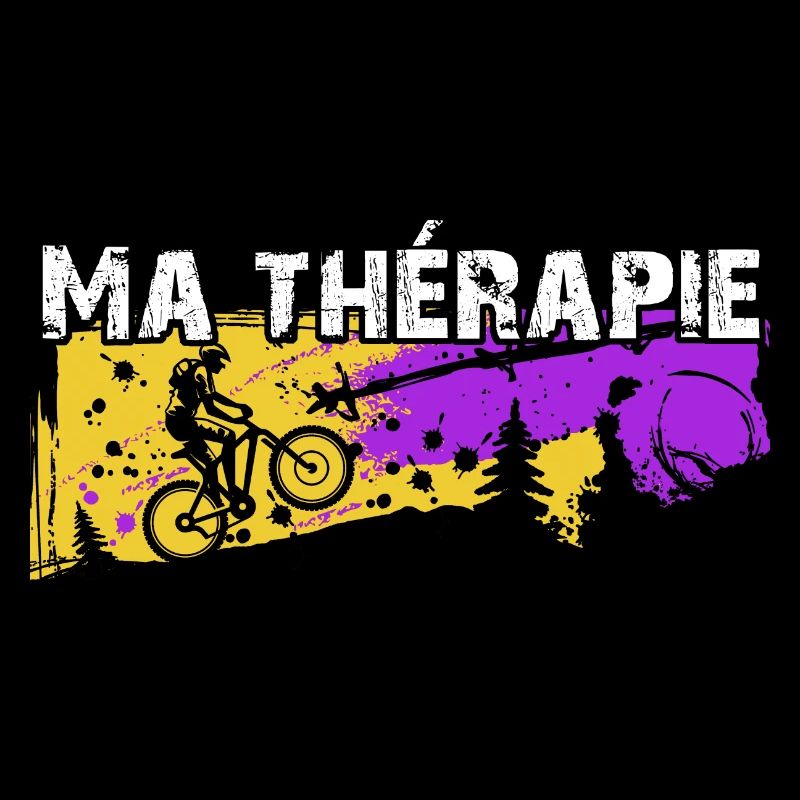 Le vélo est ma thérapie. Graphisme de cycliste