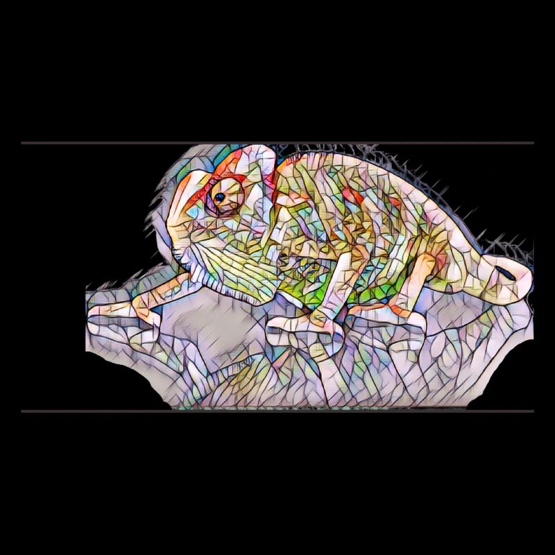 Caméléon - Impression d’art colorée et élégante