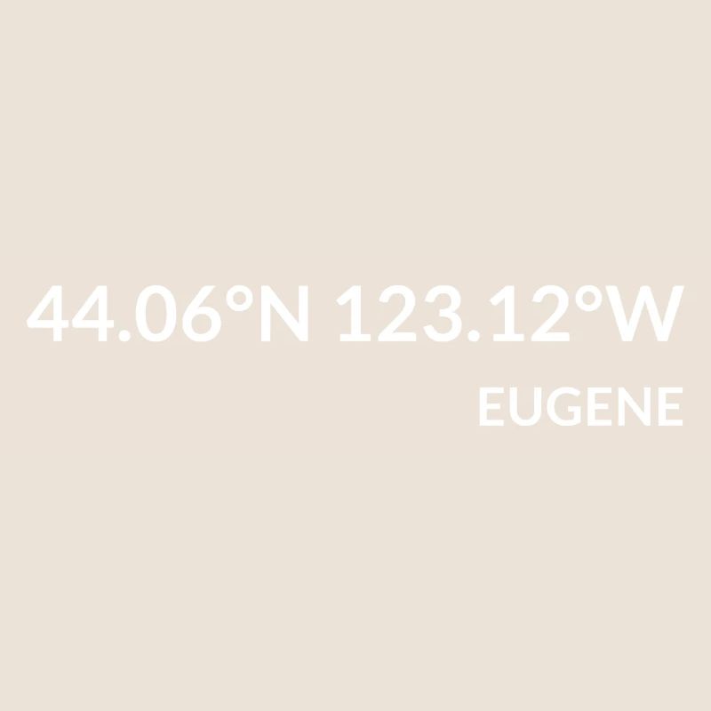 Eugene, Oregon, USA Coordinates