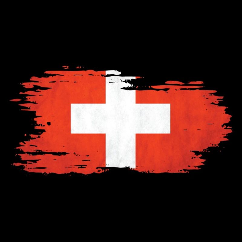 Suisse - Drapeau national, effet pinceau
