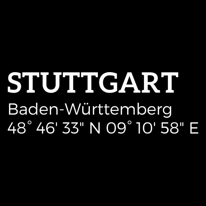 Les coordonnées de Stuttgart Baden-Württemberg