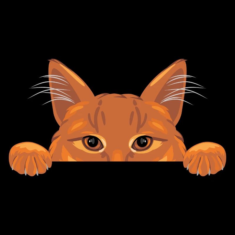 Peeking Ingwer Katze