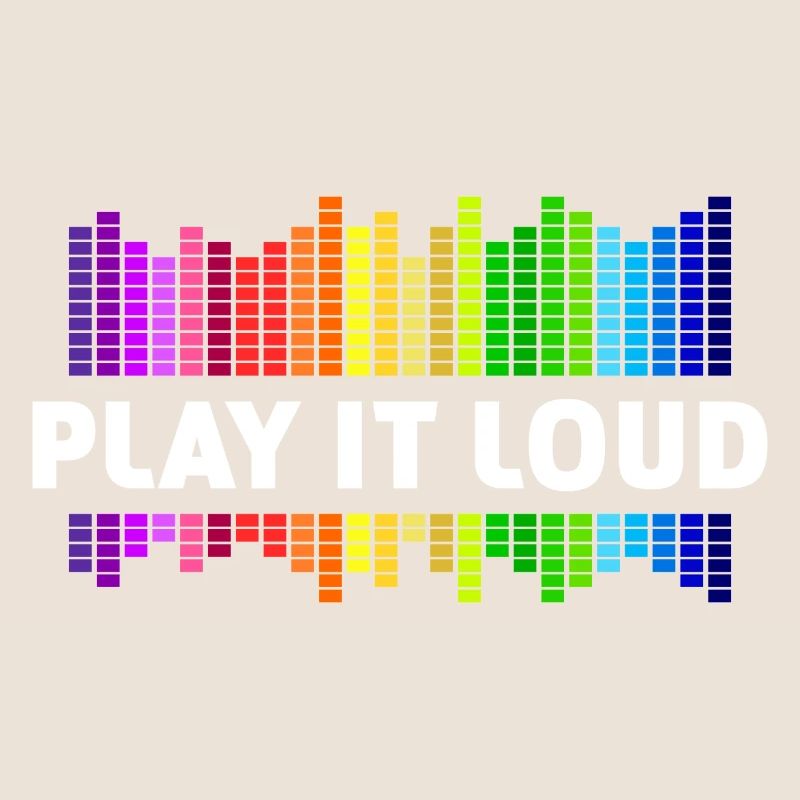 Play it loud Equalizer Musik Regenbogen bunt Disko